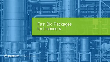 Fast Bid Packages for Licensors - Application Overview
