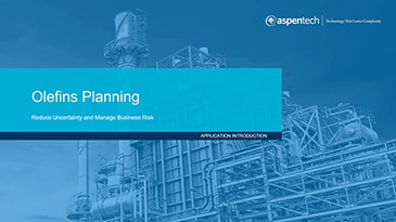 Olefins Planning – Application Awareness – Optimization, Feedstock Evaluation, Steam Cracking